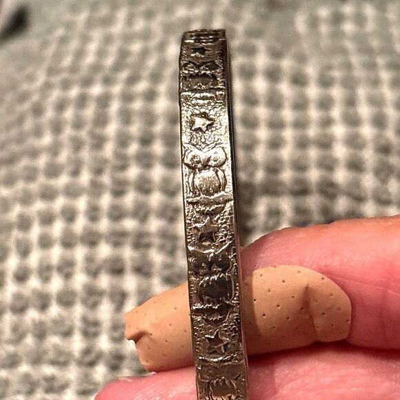 Mexican Hand Stamped or Embossed Sterling stackable Bracelets - Picture 3 of 10